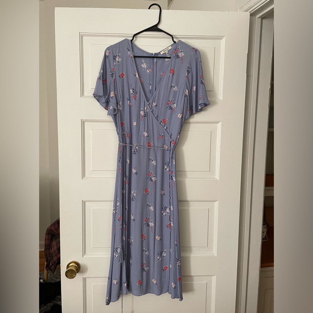 Light blue floral Madewell dress